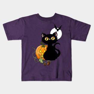 Hallows Eve Kitty Kids T-Shirt